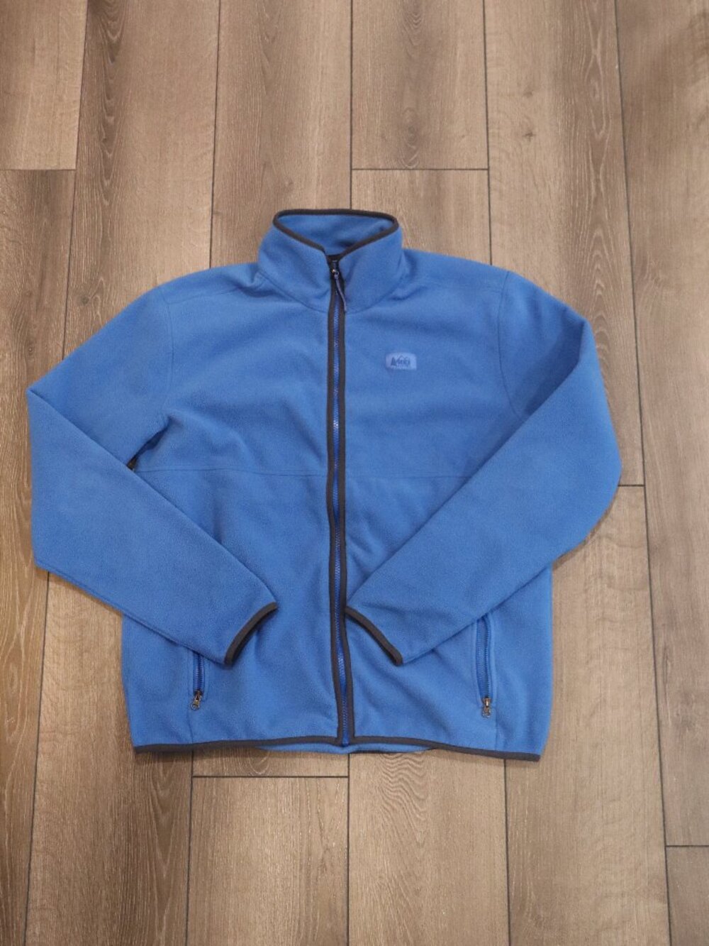 Mens Blue REI Co-op Fleece Zip Up Sweater Sweatshirt Sz M